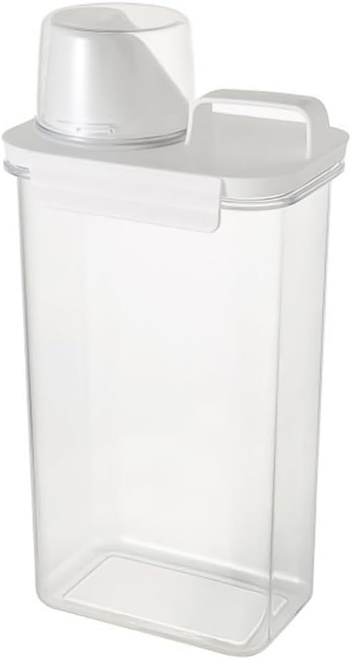 Compatible with Airtight Laundry Detergent Container with Measuring Cup, for Moisture Proof Storage Bin for Washing Powder and Liquid Soap, Large Capacity(1800ML) image 2