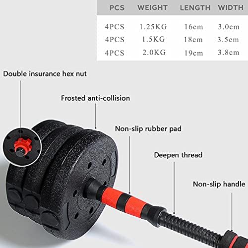 Dumbbells Barbell Set 20KG,30KG,50KGWith Connecting Rod,AJUMKER Dumbbells Barbell Set,Adjustable Dumbbells set, Adjustable Lifting Training Set for Men and Women, Body Workout Home Gym Home Heavy Dumbbells