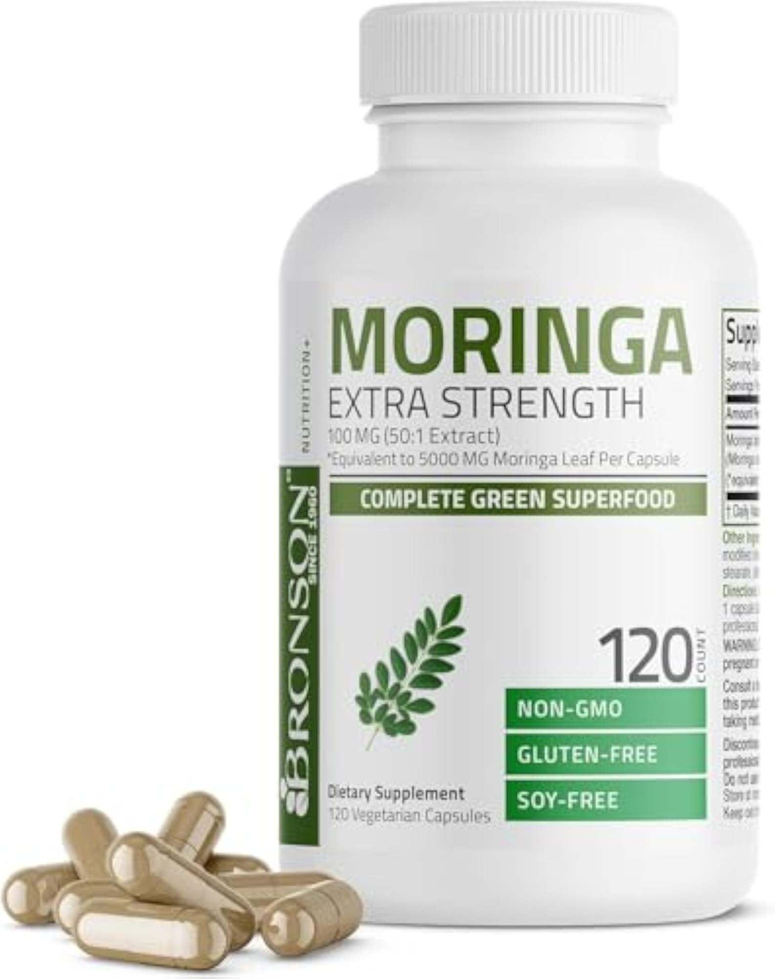 MORINGA EXTRA STRENGTH CAPSULES, 120 COUNT