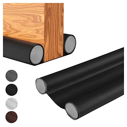 Burlete Puerta Entrada Doble Aislamiento 96cm, 2x Cortavientos Para Puerta Aislante Termico Acustico Negro 97658128