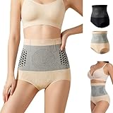 4-in-1 Sculpting Shorts for Women Burning Yoga Pants Underwear High Waisted Tummy Control Panties Seamless Compression Briefs (Nude,L)