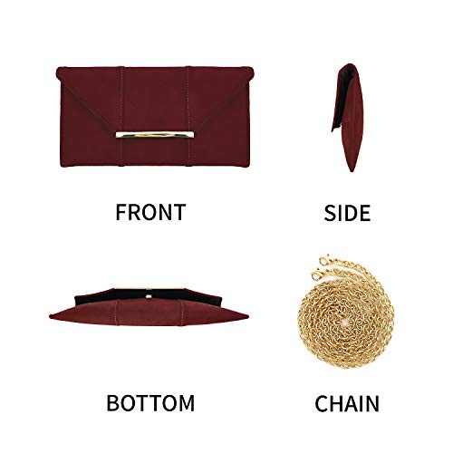 Image of JNB Faux Microsuede Envelope Clutch