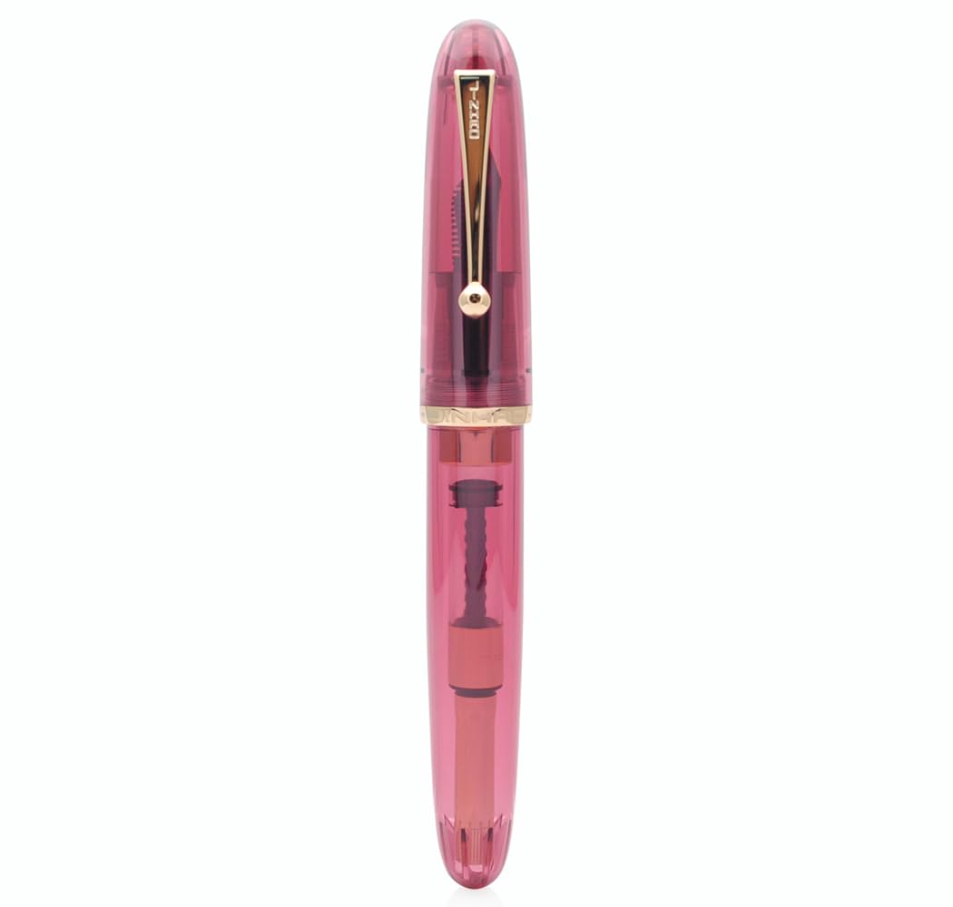 Jinhao DADAO 9019 Penna Stilografica Acrilica Trasparente Gialla | Pennino Fine 0,5mm Con Convertitore | Penna A Inchiostro Per Scrittura Fluida