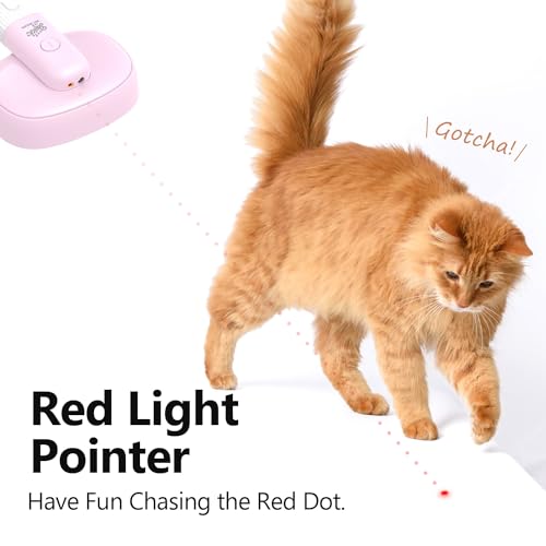 Image of Quirk Multifunctional Cat Brush with Release Button, Hair Remover, Massager, Negative Ion Pet Grooming Tool, Self Cleaning, for Dogs and Cats, Pink