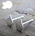 Tiny Tear Drop Stud Earrings Polished Sterling Silver Handmade in USA