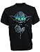 SODAtees DJ Yoda @ turntables Club Men's T-Shirt headphones Star Wars Music Green Shades - Black - Medium