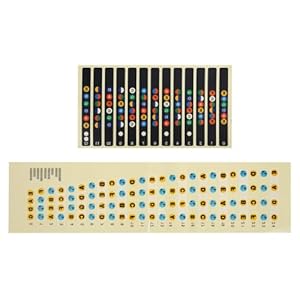 Gitaarnotities, gitaarnootstickers Kleurrijke stickers Papiermateriaal Geen vervaging voor 6-snarige gitaar