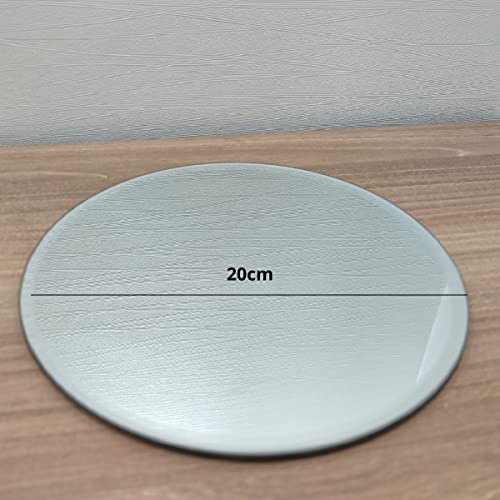 Bandeja Decorativa Base Espelhada Redonda Decoração Casa e Festa Organização Bancada Banheiro Sala Q