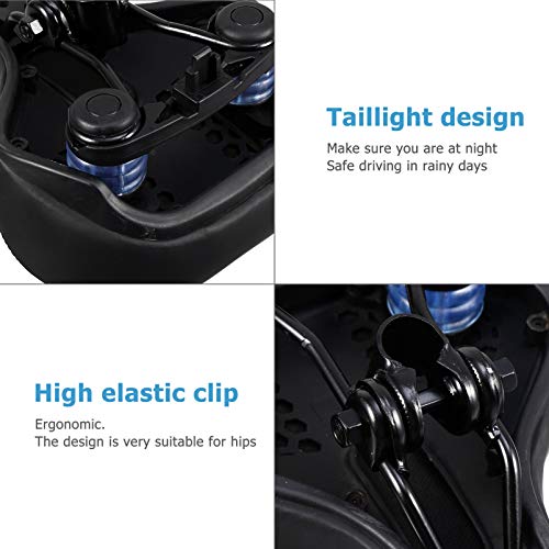 CLISPEED Bicicleta Assento Da Bicicleta Sela de Couro Engrossado Almofada Universal Com Luz para Cic