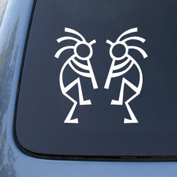 Southwestern Kokopelli Flute Players - Car, Truck, Notebook, Vinyl Decal Sticker #2341 | Vinyl Color: White