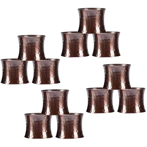 SKAVIJ Antique Napkin Ring Holders (12pcs) Cover