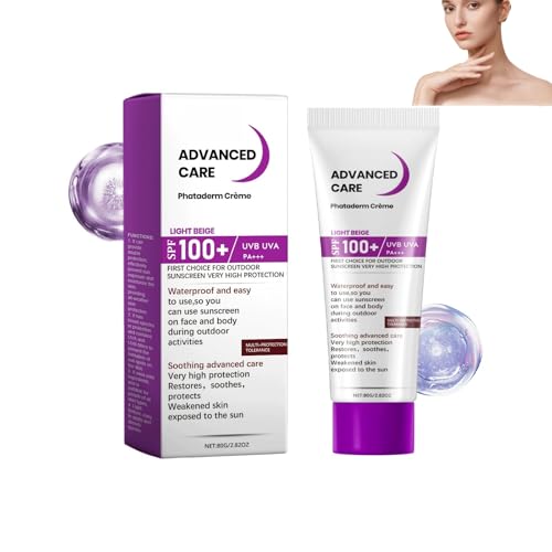 Altherona Sonnencreme LSF 100, Sport Sunscreen–Extra Strong Sunblock for Face & Body, Ultra High UV Protection - Soothing, Reparierende Pflege, Beruhigende Schutzcreme 80g