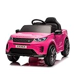 Baroni Toys Baby Car Land Rover Macchina ELettrica per Bambini da 3 Anni, Auto con Telecomando Parentale, Doppia Veloticà. Retromarcia, 95x61x51cm (Rosa)