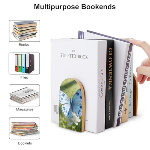 Sujetalibros de mariposa azul metálico para solucionar el desorden de carpetas y novelas 4
