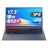 17.3-inch Laptop, 17 Inch 8GB RAM 512GB SSD Laptop with Celeron Quad Core N5095(up to 2.9GHZ), IPS FHD Display, Webcam, Dual Wi-Fi, Buletooth 4.2, HDMI, USB 3.0, Type-c