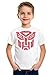 Transformers Autobots Red Maglietta per Bambini Unisex 5-13 Anni Bianca Large