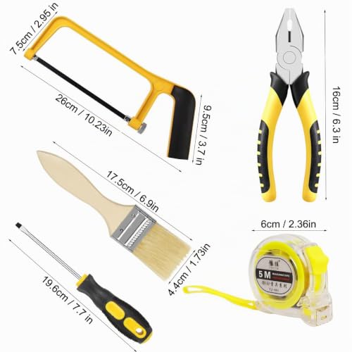 Miniatura 6 de Qeeheng 10 Kit Verdadero De Herramientas Para Niños Con Martillos, Gafas De Seguridad Para Niños, Alicates, Destornilladores, Herramientas Prácticas Para Niños Y Niñas, Regalos De Aprendizaje