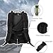 Hannibal Tactical MOLLE Assault Backpack, Tactical Backpack Military Army Camping Rucksack, 3-Day Pack Trip w/USA Flag Patch, D-Rings, Black