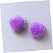 Healeved 6pairs Non-pierced Boys and Girls Girls Ear Clips Dangle Earrings for Little Toy Jewelry Plush Ball Pom Pom Fur Earrings Clip for Dress-up Parties