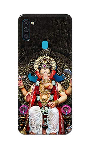 Image of PRINTFIDAA Lord Ganesh Bappa Moriya Printed Designer Hard Back Case Cover for Samsung Galaxy M11 / Samsung A11, SM-M115F / DSN -(SS) MVN1010