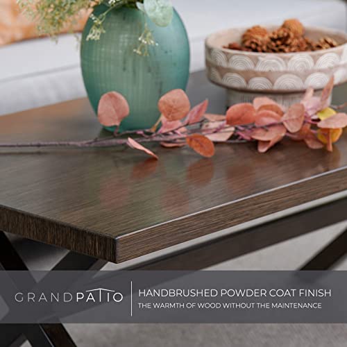 Grand Patio 4-Piece Outdoor Conversation Set, Swivel Rocking Chairs, Coffee Table, Patio Wicker Furniture Steel, Resin Wicker, Ponce Harbor Dark Brown #TOP7