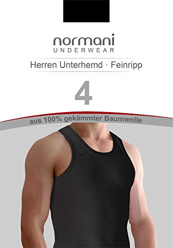 normani 4 x Classics heren tanktop slimfit ronde hals 100% gekamd katoen - hoogste standaard - voorbehandeld tegen krimpen - Image 6