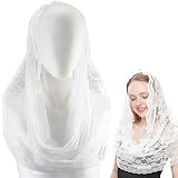 Voile de mariée blanc:qu'il s'agisse d'un voile de mariée, d'un élé voile de cathédrale ou d'un foulard de messe latine, ça va parfaitement