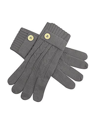 Cable Knit Beret Hat Scarf & Glove Matching 3 Piece Set Set4