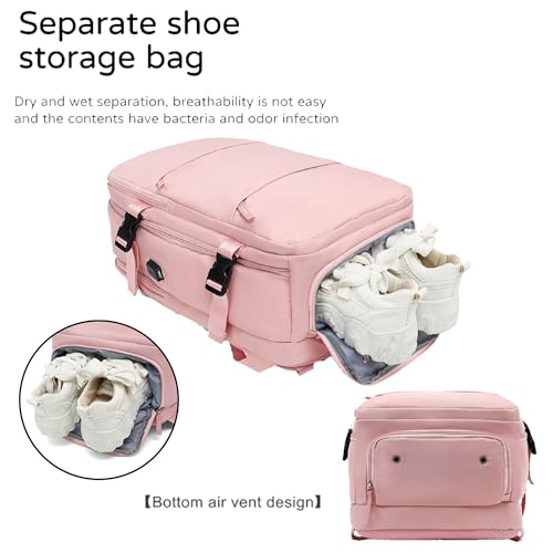 Miniatura 9 de Mi Ko Mi Ka Mochila De Viaje Grande: Resistente Al Agua, Con Compartimento Para Zapatos Separado, Puerto De Carga Usb Y Diseño Multifuncional Antirrobo. 2210 Verde