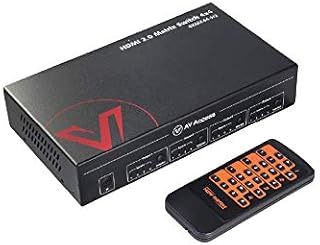 AV Access Professional 4x4 4K@60Hz HDMI Matrix Splitter, HDR10, 3D Effect, Audio Extraction, 4K to 1080P Downscaler, SPDIF 5.1CH, HDCP 2.2, Power-Off Memory, Web UI + RS232 + IR + Button Control