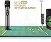 TONOR Wireless Microphone, UHF Metal Cordless Handheld Mic System with Rechargeable Receiver, 1/4” Output for Amplifier, PA System, Singing Karaoke Machine, 60 m (TW620), Grey #2
