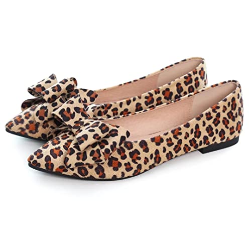 Image of TN TANGNEST Women Fashion Bowknot Flats Comfort Pointed Toe Dress Shoes