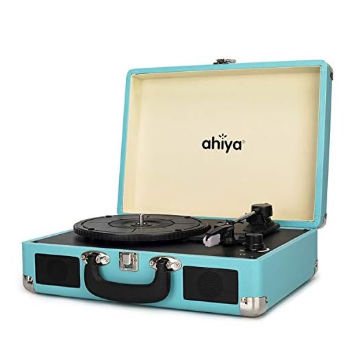 ByronStatics Tocadiscos Vinilo - Reproductor discos vinilo, 3 velocidades, 2 altavoces integrados, aguja repuesto, salida línea RCA, entrada AUX, conector auriculares, maleta vintage (Negro)