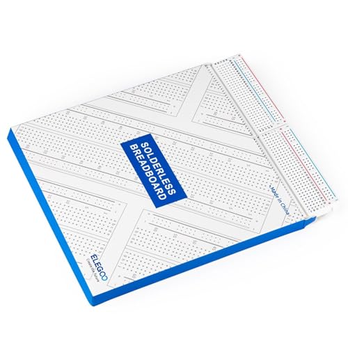 Image of ELEGOO 6PCS 400 Point Breadboard Kit Solderless Breadboards for Arduino Project Small Bread Board Electronics for Circuits PCB Prototype Board