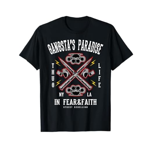 Gangstas Paradise Vintage Hip Hop Camiseta Rap Música Regalo Camiseta