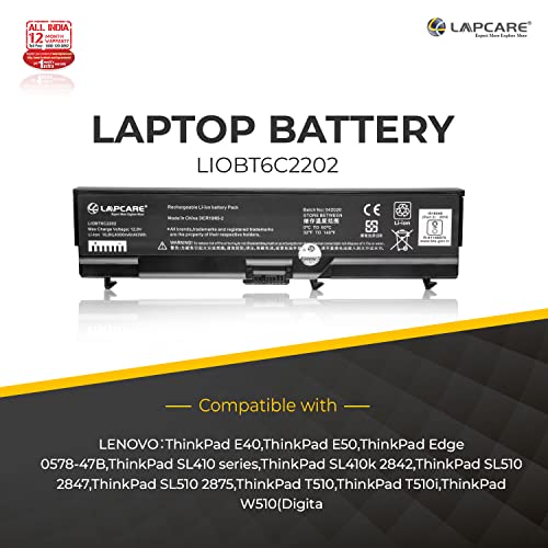 Image of Lapcare LAP-79 Compatible Battery for Lenovo Thinkpad (Black)