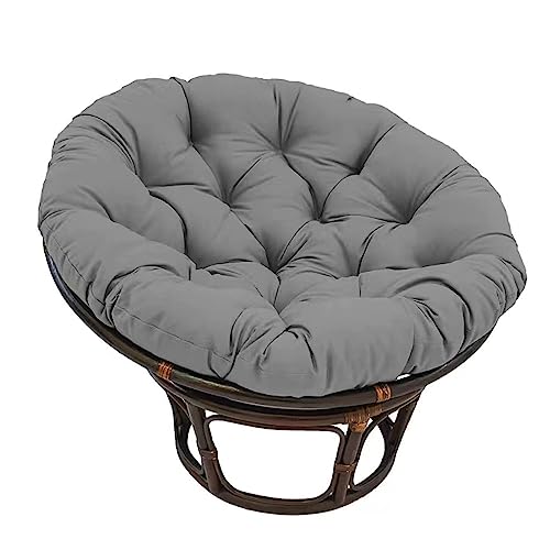 AHSBND Large Round Papasan Chair Cushion, Thick Outdoor Rocking Chair Cushion, Rattan Hanging Basket Cushion, Egg Nest Replacement Pad(Dark gray,60 * 60cm)