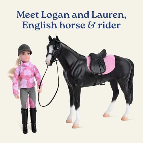 Breyer Freedom Series English Horse and Rider Figurine - Premium 1:12 Scale Collectible Horse Toy - Educational Equestrian Gift for Girls and Collectors - Model #61156 - Thumbnail 6