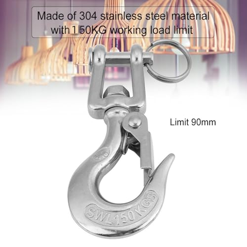 Crochet pivotant acier inoxydable 304 pour éviter torsion chaîne levage - 5