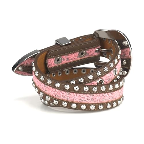 ARIAT Girls' Floral Lace and Silver Studs Belt4