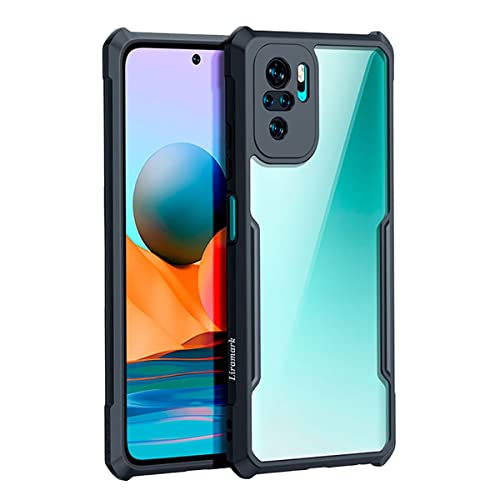 Image of LIRAMARK Transparent Clear Shock Proof Back Cover Case Designed for Redmi Mi 11X / 11X Pro / 11i / K40 / K40 Pro / K40 Pro Plus /Poco F3 (Black)
