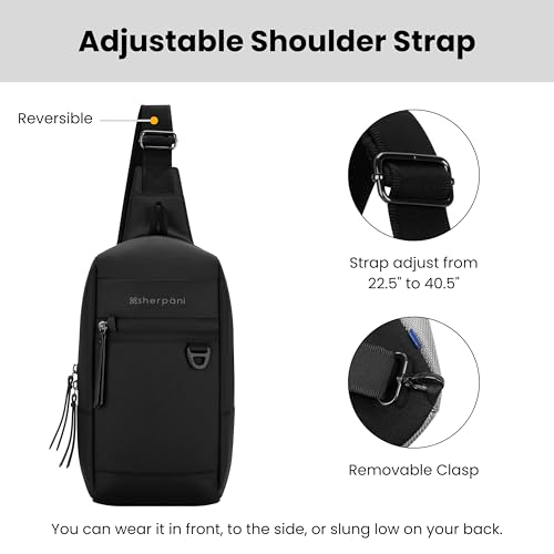 Image of Sherpani Metro, Reversible Anti-Theft Sling Bag, 5L Travel Crossbody Backpack, Chest Purse for Travel, Hiking, or Everyday