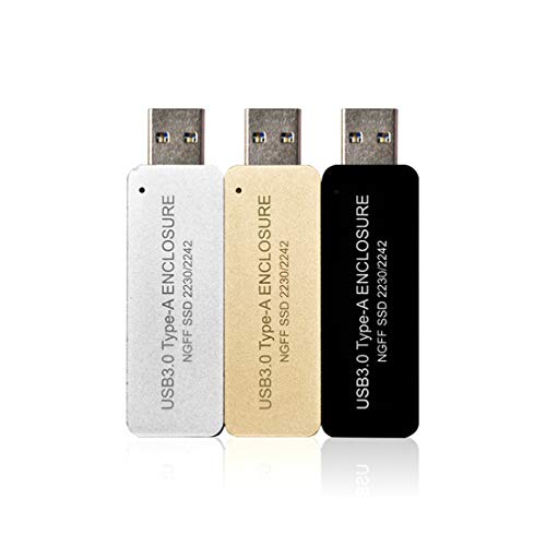 Caja externa USB3.0 para SSD M.2 2230/2242 Plata miniatura 3