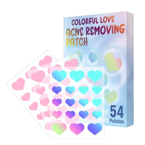 Patches zit - autocollants d'acné, couvertures à bouton | 3,54x0.59x4.92 pouces Treat à taches hydrocolloïdes, patch d'attente en forme de cœur, points de soin du visage, solution de guerison de nuit,