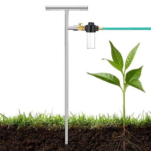 Root feeder en acier inoxydable avec bouteille et valve pour irrigation du jardin - 2