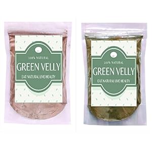 Green Velly Brahmi Leaves Powder and Bhringraj Leaves Powder For Hair | 100% Ayurvedic, Natural and Herbal Combo For Complete Hair Care, Multi, 200 g (Pack of 2)