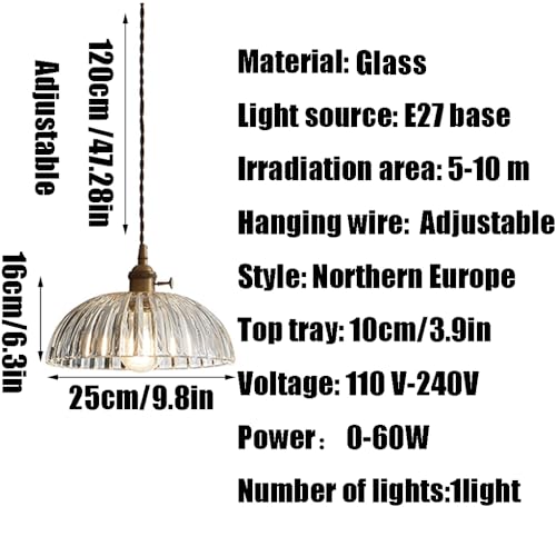 Lustre en verre E27 à tête unique pour optimiser l'éclairage du balcon - 7
