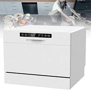 Compacte Vaatwasser, Draagbare Vaatwasser, Waterontharder, Digitaal Display, Bovenste En Onderste Sproeiarmen, Geschikt…