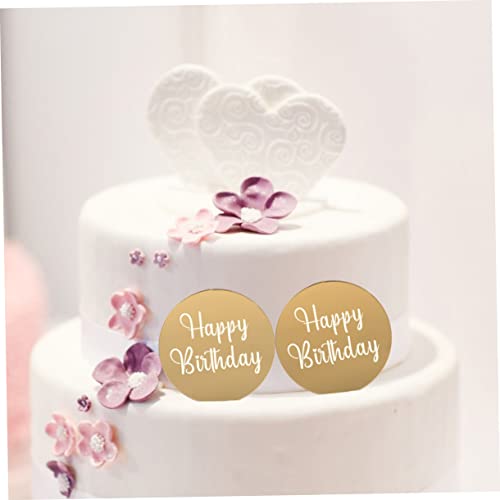 Ciieeo 60 Pçs Cupcake Decoração De Bolo De Aniversário Espelho Para Bebê Crianças Espelho Toppers De