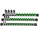 VORXEON 3PCS Socket Organizer Holder 1/4 Drive X 16 Clips, 3/8 Drive X 15 Clips, 1/2 Drive X 12 Clips ABS Kunststoff Aufsteckschienen Set Für Werkzeugkastenschublade Grün